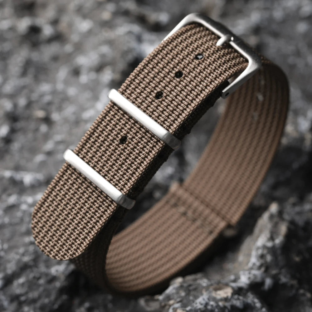 Nylon Ribbed Watch Strap 18–22mm