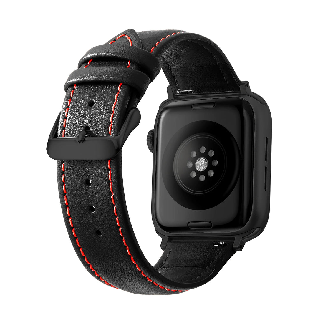 Genuine Leather Apple Watch Band 40–49mm for iWatch Series 3–8 & Ultra
