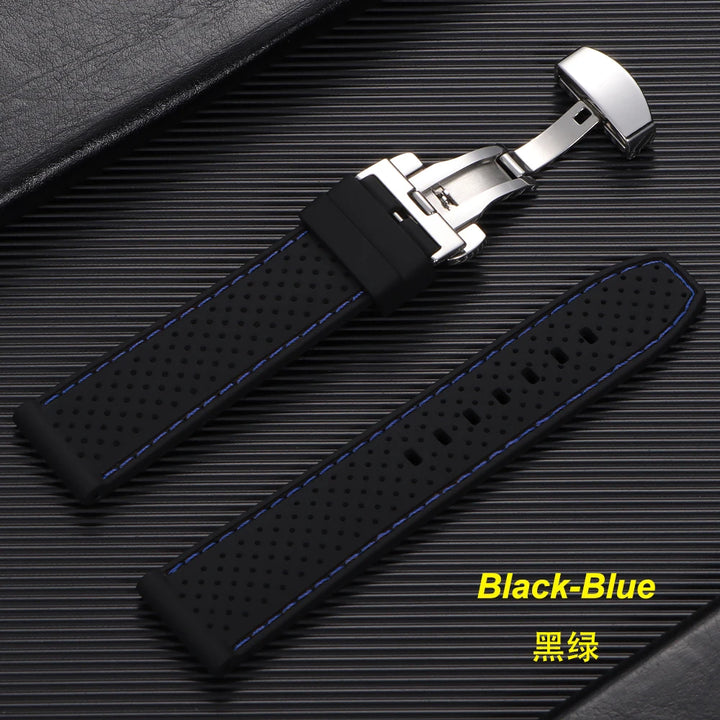 Premium Silicone Watch Strap – 20/22mm, Waterproof & Breathable, Butterfly