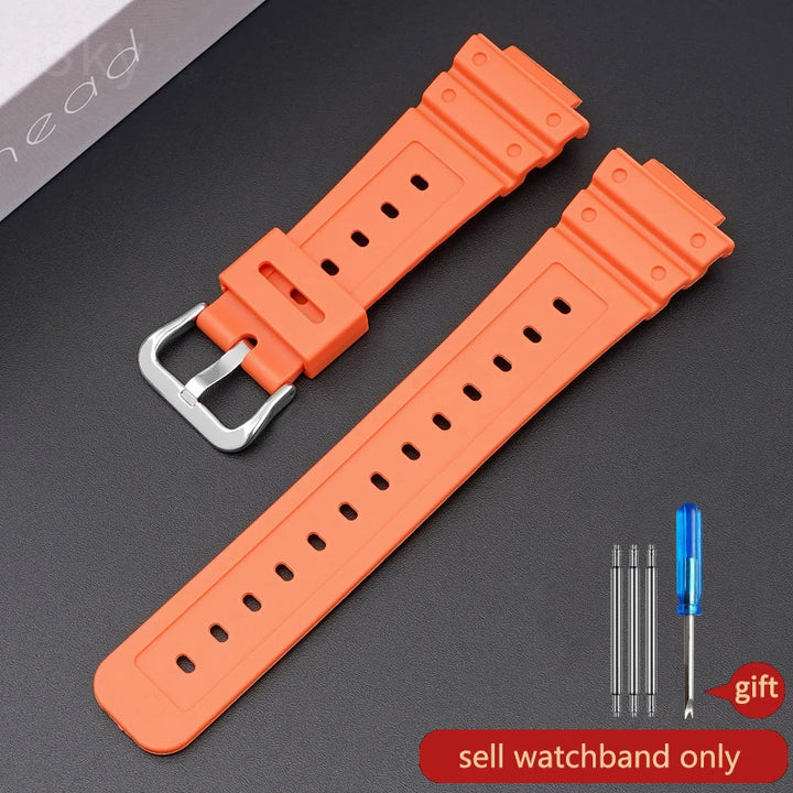 Anti-Allergy Resin Watch Strap with Stainless Steel Buckle for Casio G-Shock DW & GW Serie