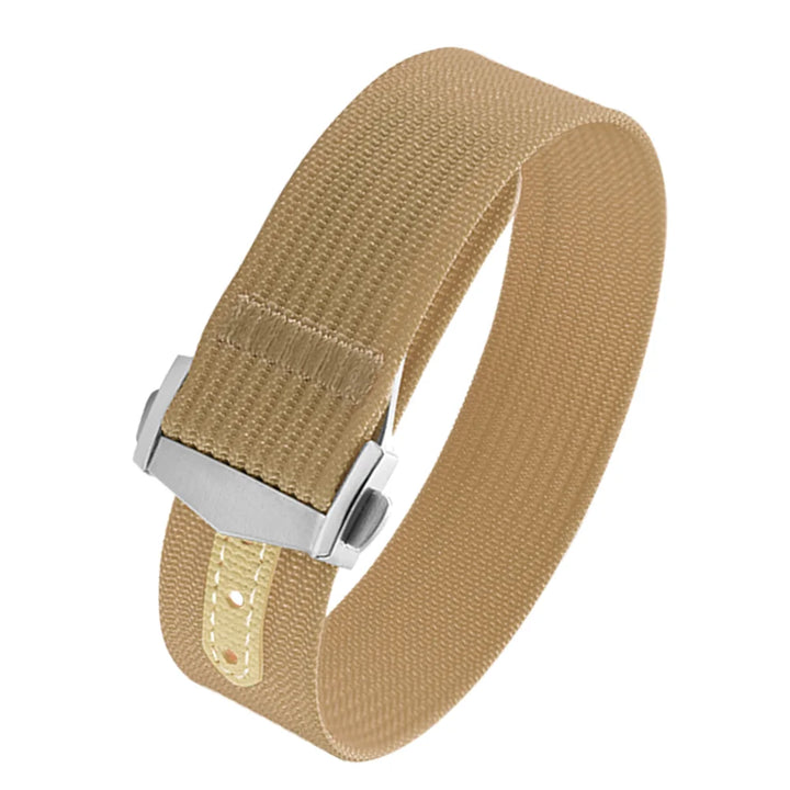 JUELONG Canvas Sailcloth Watch Strap 18mm 20mm 22mm Rubber Hole Sport Waterproof Folding Buckle Watchband For Omega Swatch Moon