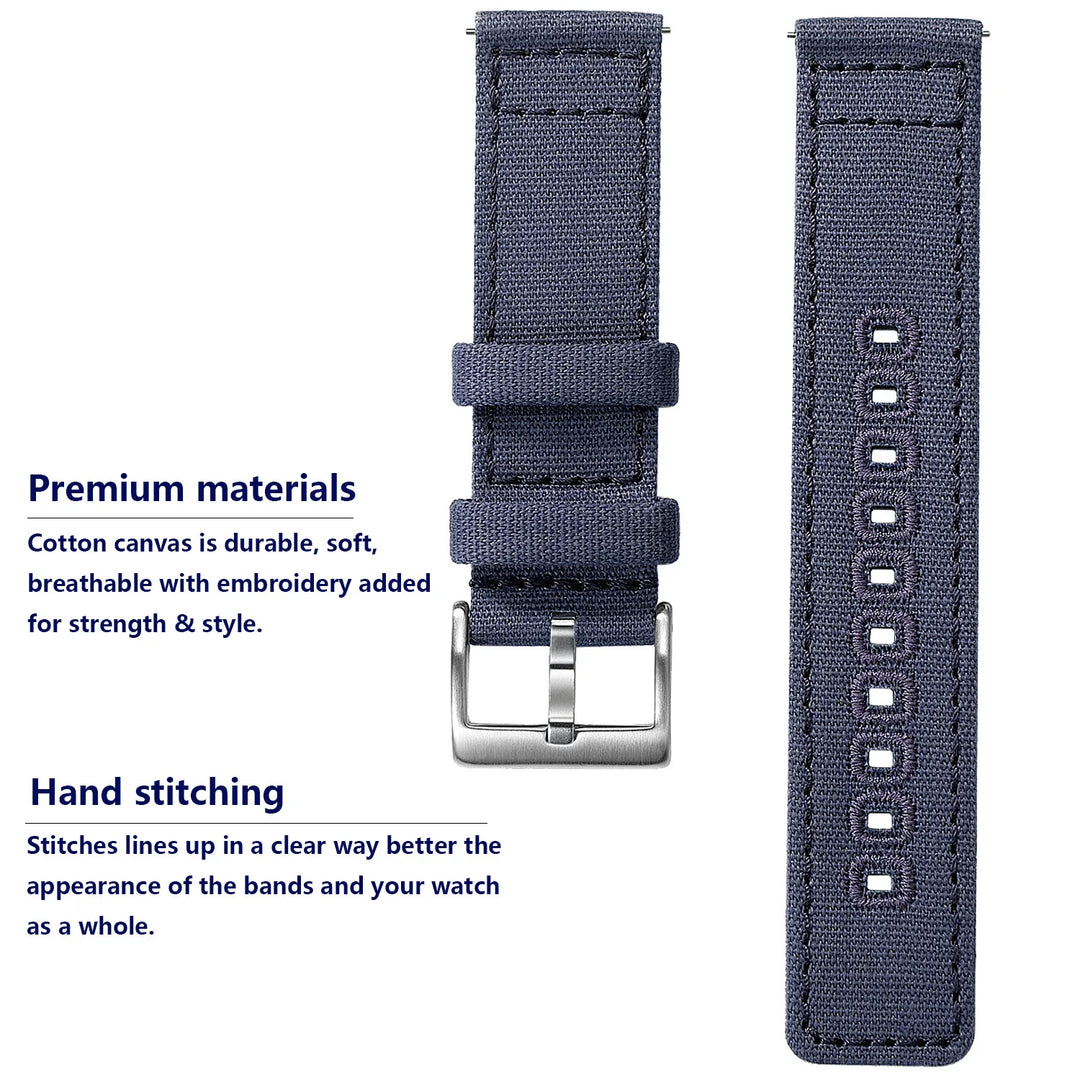 Quick-Release Canvas Strap 20/22mm
