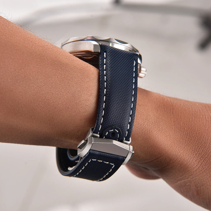 For Omega Strap Leather Sailcloth Watch Strap 20mm22mm Canvas Sailcloth Watch Band for Seiko Business Universal Bracelet for Men