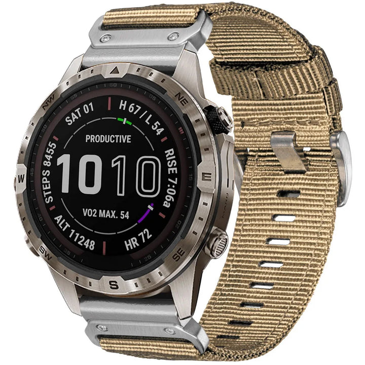 HEMSUT Nylon Quickfit Watch Strap – 20–26mm for Garmin Fenix & Tactix