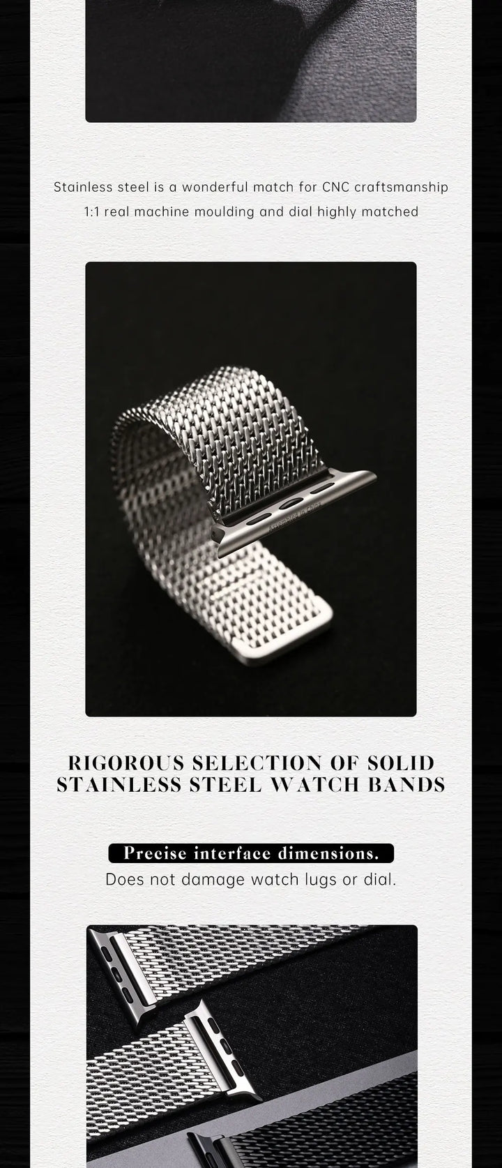 Top Stainless Steel Milanese Mesh Strap For Apple Watch Ultra 2 49mm Series 10 46mm 42mm 45mm 44mm Bracelet Apple Watch Band