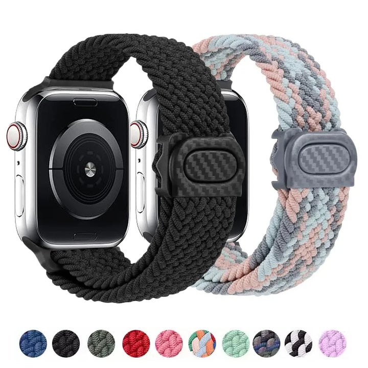 Strap For Apple watch band 44mm 42mm 40mm 45mm 46mm 41mm 49mm Braided Solo Correa Bracelet iWatch Series 9 8 10 7 6 5 4 se Ultra