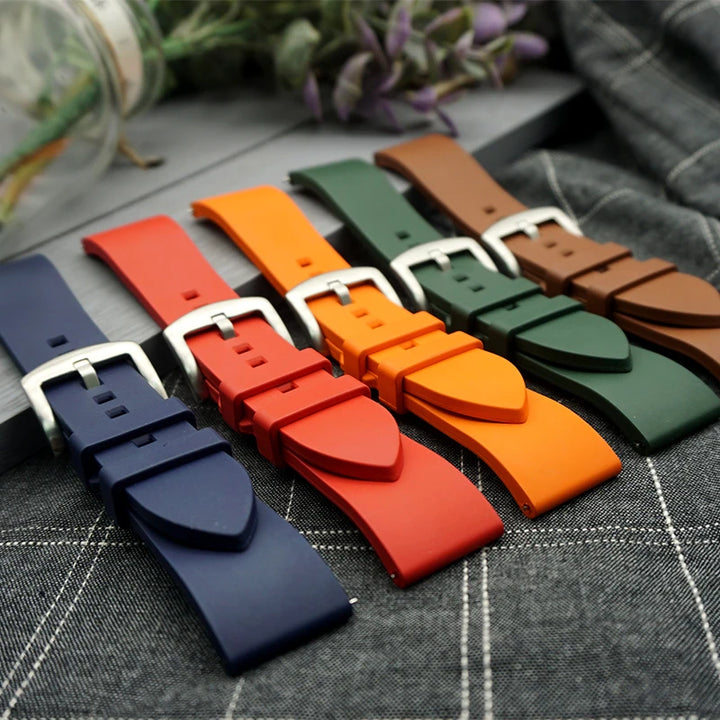 NATOBELT Quick Release Bands Diving Watch Accessories Premium Classic FKM Fluorine Rubber Watch Strap 18-19-20-21-22-23-24mm