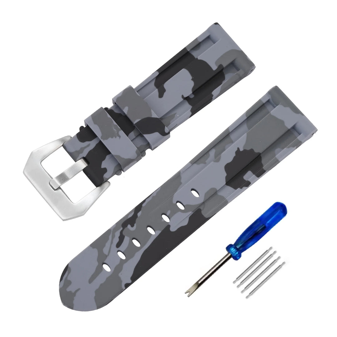 Soft Silicone Rubber Watch Band 20–26mm for Panerai