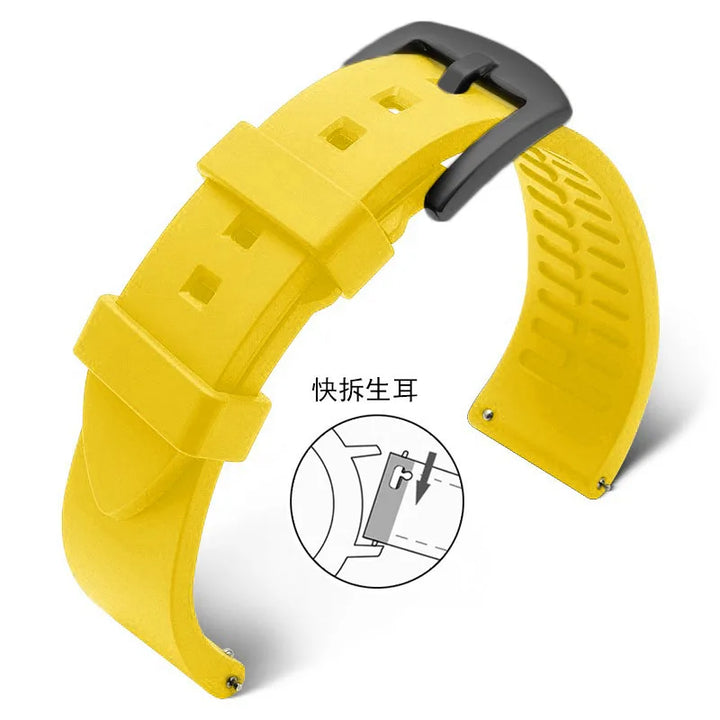 Silicone Watchband for Rolex Water Ghost 18mm 19mm 20mm 21mm 22mm 24mm Watrproof Strap Watch Accessories Rubber Bracelet