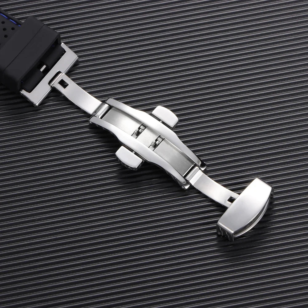 Premium Silicone Watch Strap – 20/22mm, Waterproof & Breathable, Butterfly