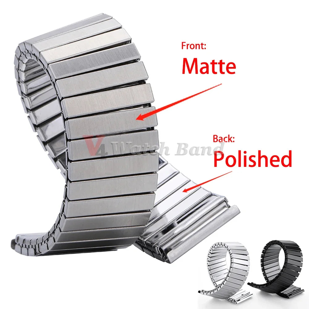 NEW Quick Release Stainless Steel Elastic Stretch Strap 14/16/18/20/22mm Watch Band Accessories Bracelet Metal Expansion Straps