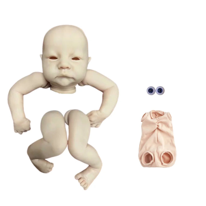 17″ Levi Awake Reborn Doll Kit – Lifelike Unpainted Vinyl Parts with Cloth Body