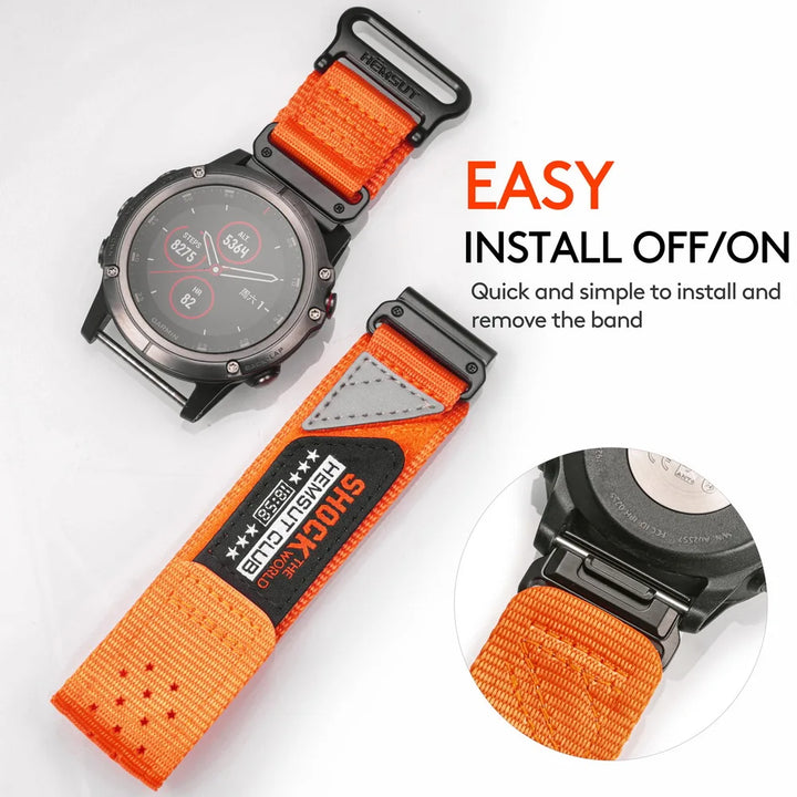 Quickfit Nylon Watch Strap – 20–26mm for Garmin Fenix, Epix & More