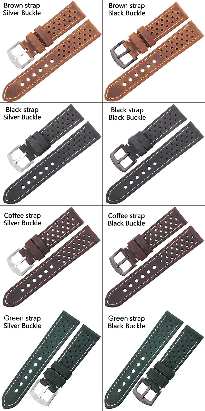 Cowhide Leather Watch Strap 20-22mm for Samsung Galaxy Watch