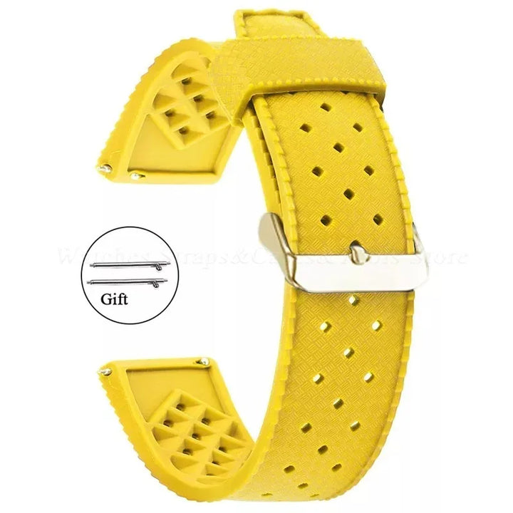 Premium Grade Tropic Silicone Watch Strap 20mm 22mm For Seiko For Oris For Omega Quick Release Diving Waterproof Rubber Bracelet