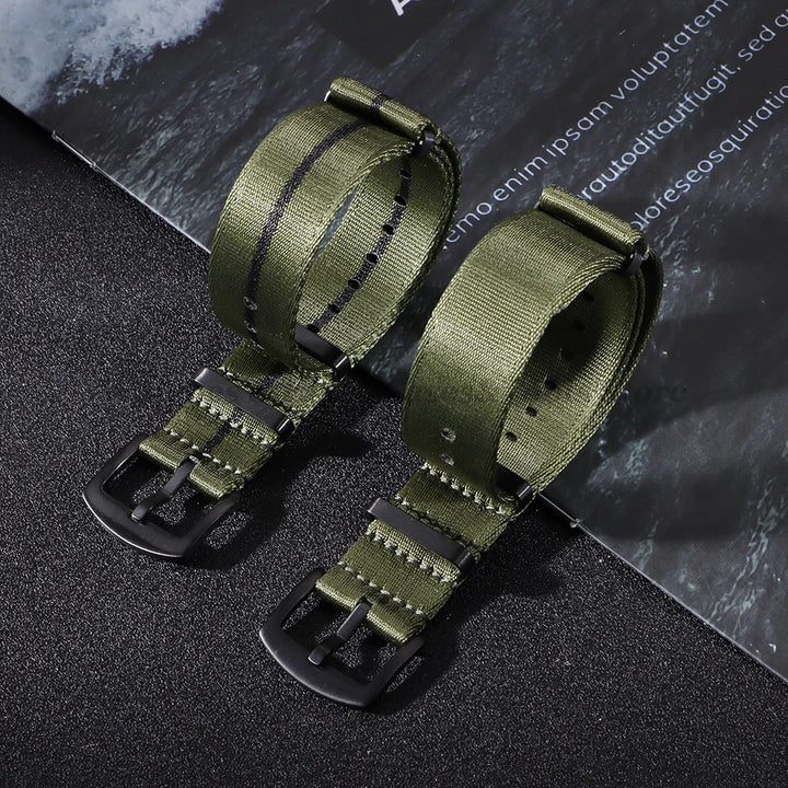 Premium Nylon Watch Strap 20/22mm (Black Buckle)