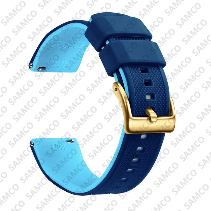 Premium Silicone Rubber Watch Band 18–22mm (Quick Release)