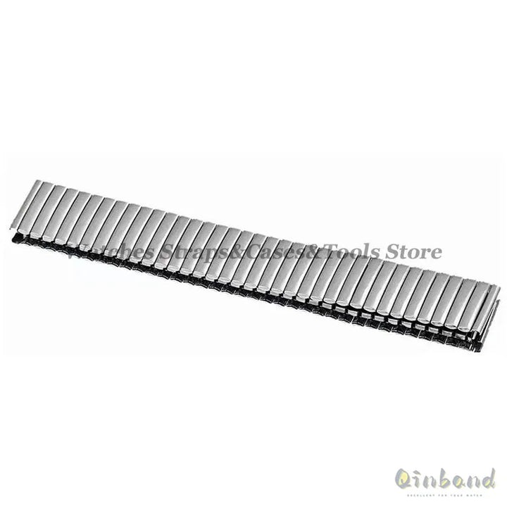12 14 16 18 20mm 22mm Stretch Expansion Stainless Steel Watch Band Retractable Strap Metal Elastic Band Accessories Men Bracelet