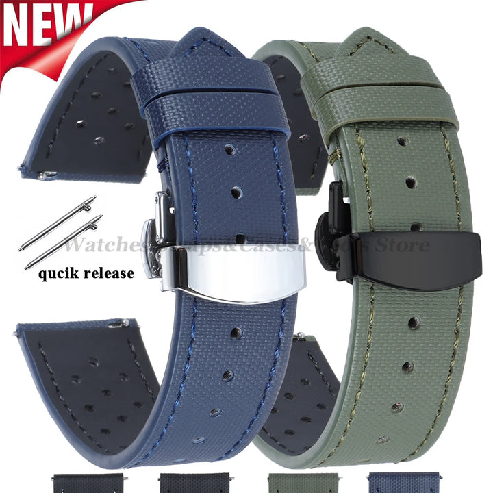Sailcloth Nylon Watch Strap – 18-22mm