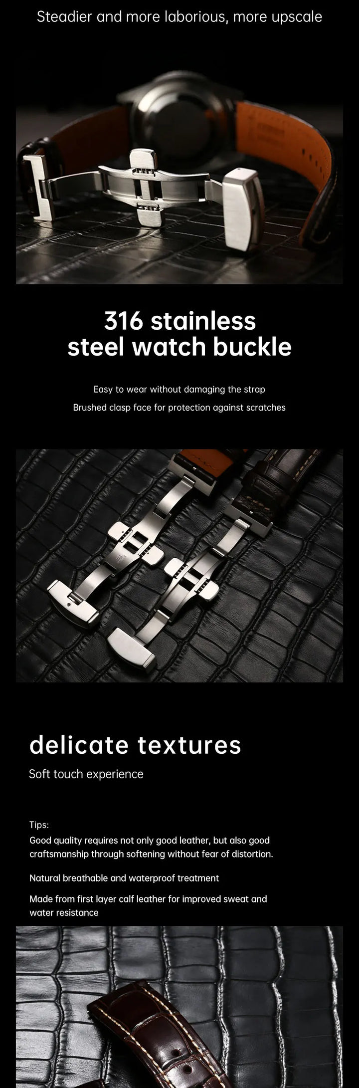 Maikes Luxury Brand Leather Watch Straps 20mm 21mm 22mm Accessories Watchbands Braceletes For Rolex Breitling Omega Watch Bands