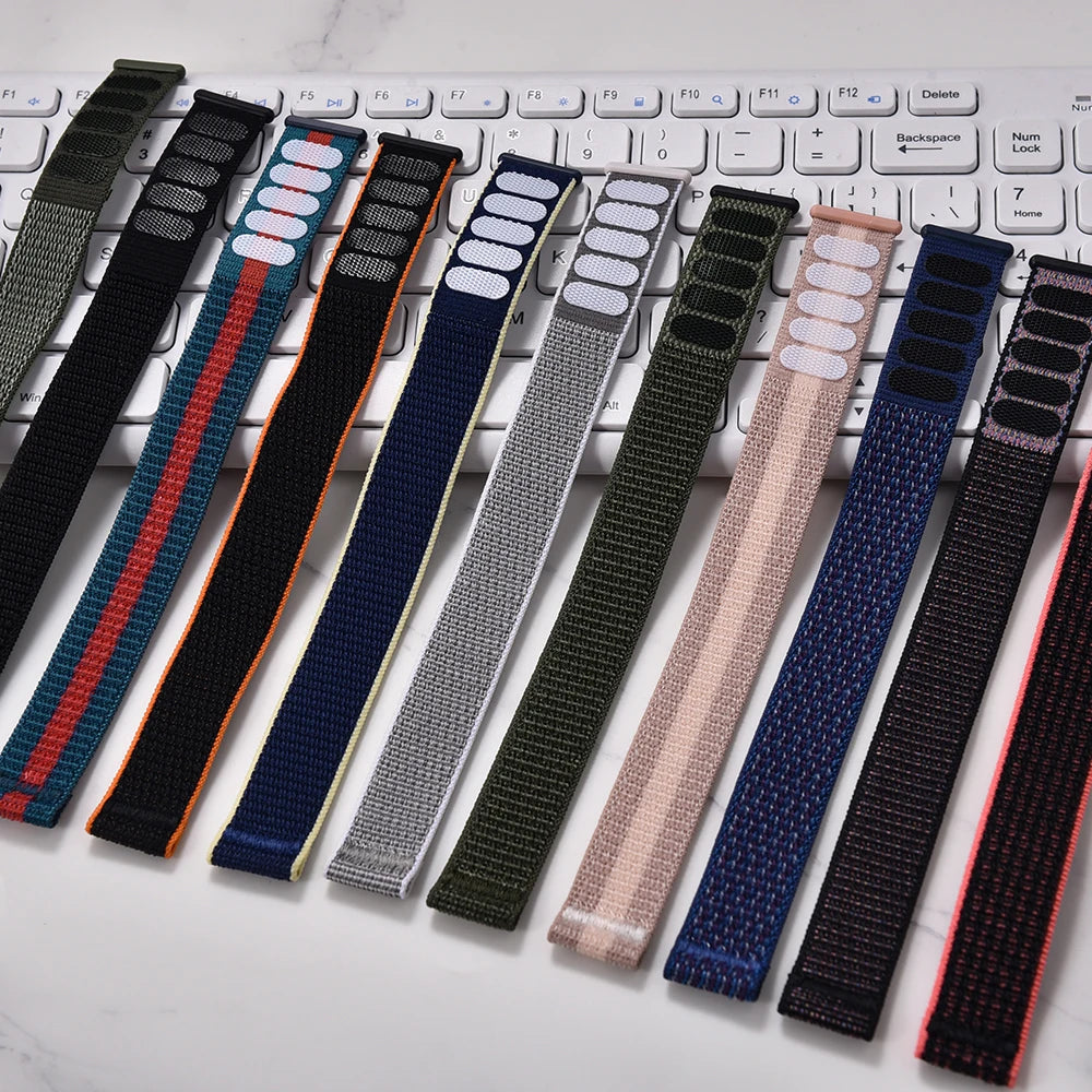 NATOBELT Hook Loop Adjustable For Comfort Delugs Nylon Sailcloth Strap Elastic Watch Strap 20mm 22mm Quick Release Watchbands