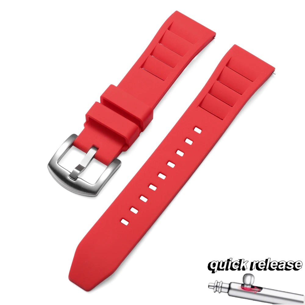 Soft Silicone Watchband 20mm 22mm Sport Waterproof Smartwatch Bracelet for Richard Mille Diving Rubber Watch Strap Accessories