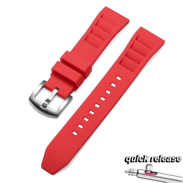 Soft Silicone Watchband 20mm 22mm Sport Waterproof Smartwatch Bracelet for Richard Mille Diving Rubber Watch Strap Accessories