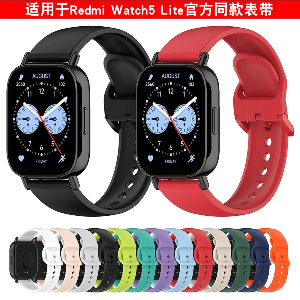 Silicone Watch Strap for Redmi Watch 5 Lite & 5 Active