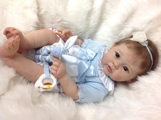 20″ Raven Realistic Finished Reborn Baby Doll – Soft Touch with Rooted Hair