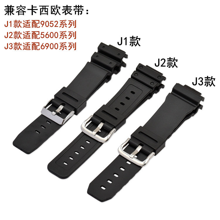 TPU Rubber Watch Strap 16–26mm for Casio G-Shock 9052/5600/6900 Series