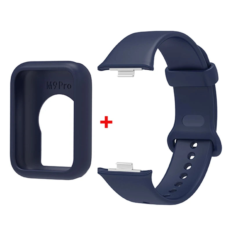 Silicone Strap with Protective Case for Xiaomi Mi Band 9 Pro