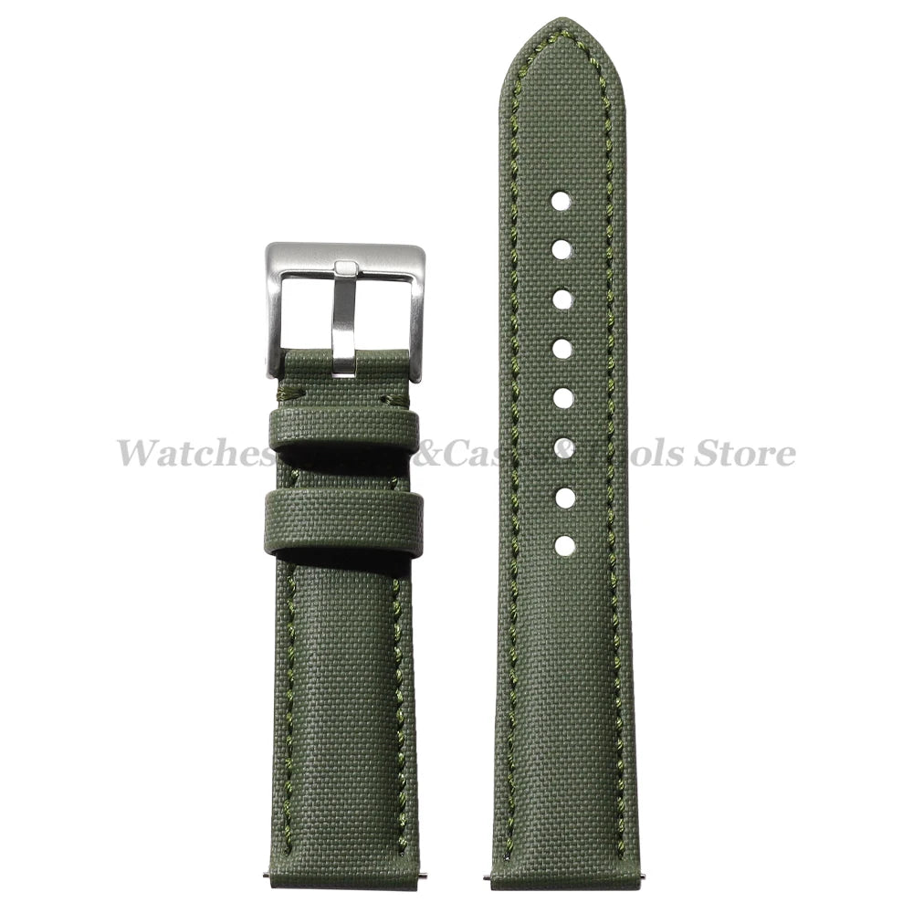 20mm 22mm Sailcloth Watch Straps for Omega for Blancpain for Seiko Divers Men's Women Quick Release Waterproof Nylon Wristbands