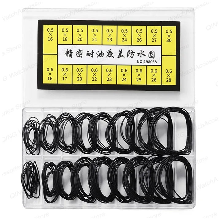 Watch Repair O-Ring Gasket Set – 0.5/0.6mm Waterproof & Oil-Resistant