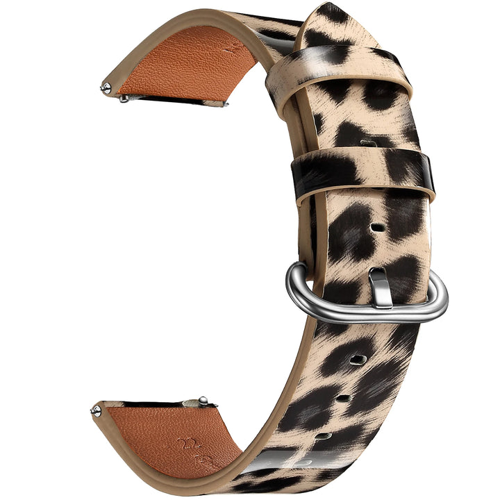 Leopard Print Leather Watch Strap 20/22mm (Quick Release)