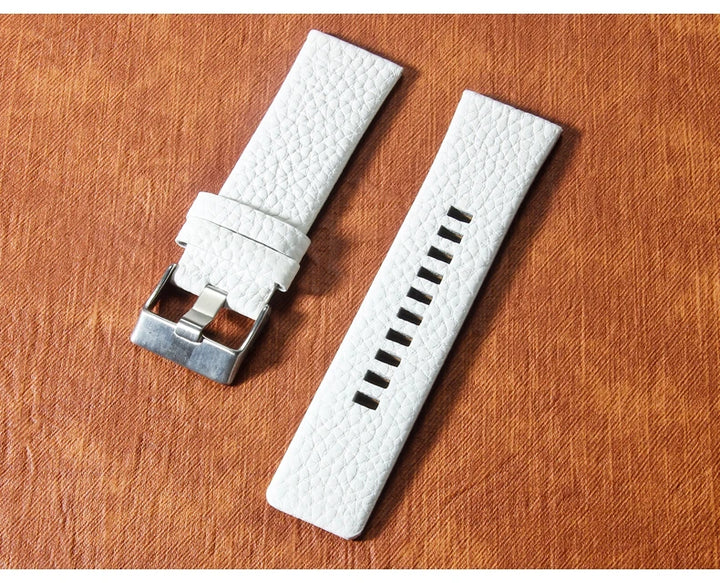 Genuine Leather Watch Strap for Diesel (22–30mm, Black)