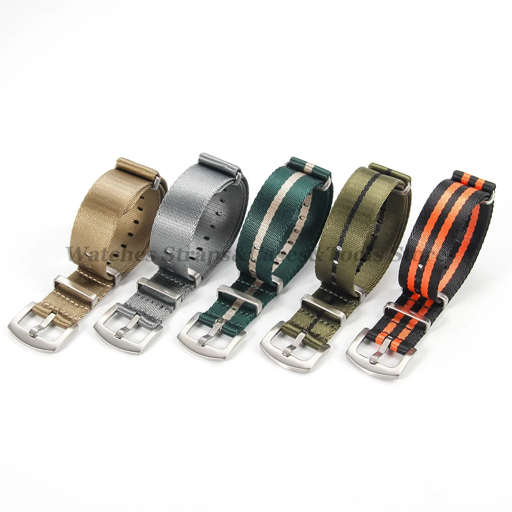 18mm 20mm 22mm Soft Nylon Watchband Bracelet Army Military Men Sport Strap for Omega 007 for Seamaster 300 Replacement Wristband