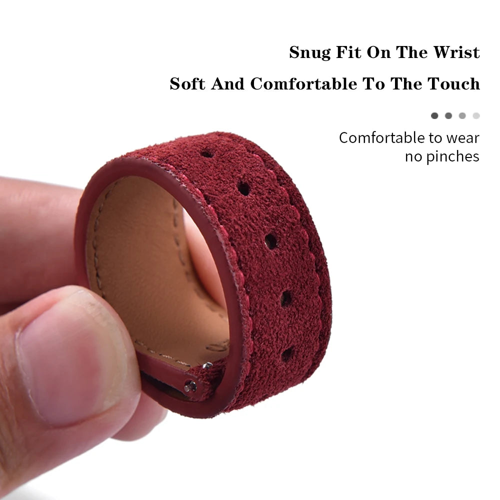 Soft Suede Leather Strap For Apple Watch Band 10 42 46mm 38 44mm 40mm 45mm 49mm for iWatch Series Ultra 2 9 8 7 6 SE 5 Wristband