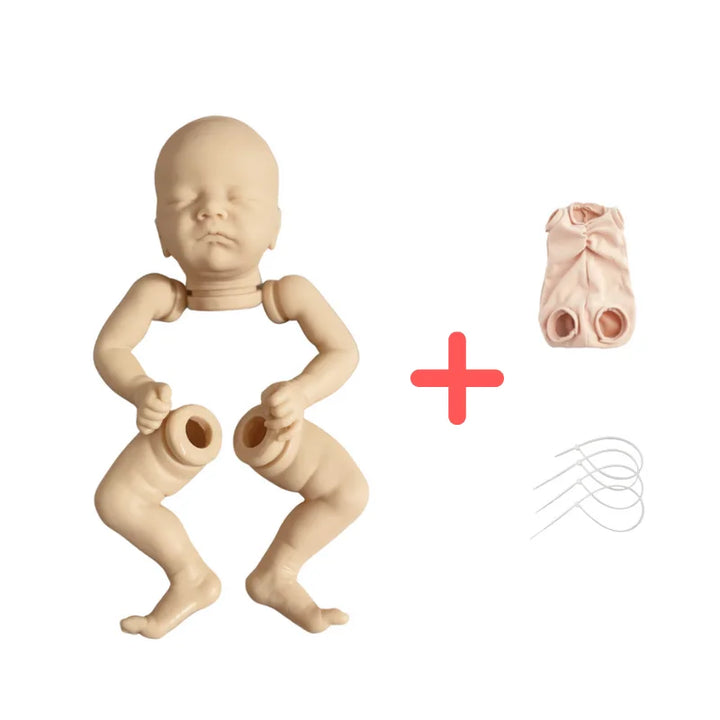 17″ Charlotte Blank Vinyl Reborn Doll DIY Kit with Cloth Body