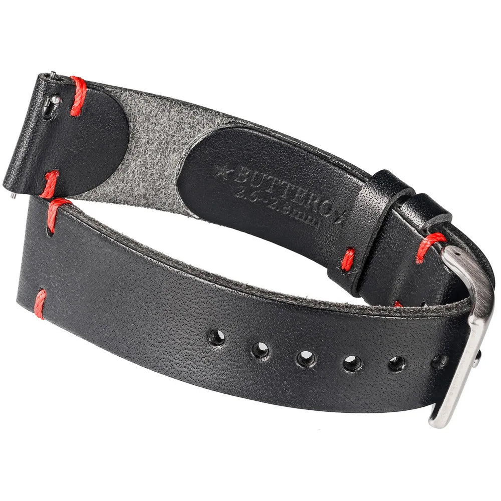 HEMSUT Italian Buttero Leather Watch Strap – 18–22mm Quick Release
