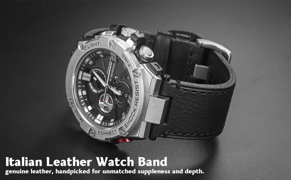 Genuine Leather Watch Strap for G-Shock GST-B100 – Soft & Fashionable