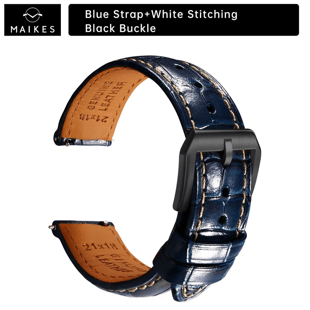 Maikes Longines Leather Watch Strap 20mm 21mm 22mm Accessories Watchbands Braceletes For Fossil Hamilton Watch Band