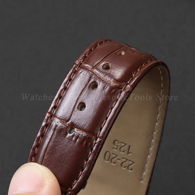 Calfskin Strap For Tissot T035 627/407/617 Genuine Leather Watch Band 22mm 23mm 24mm Butterfly Buckle Men Curved End Replacement