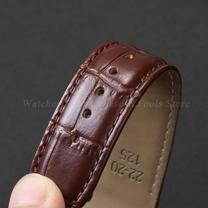 Calfskin Strap For Tissot T035 627/407/617 Genuine Leather Watch Band 22mm 23mm 24mm Butterfly Buckle Men Curved End Replacement