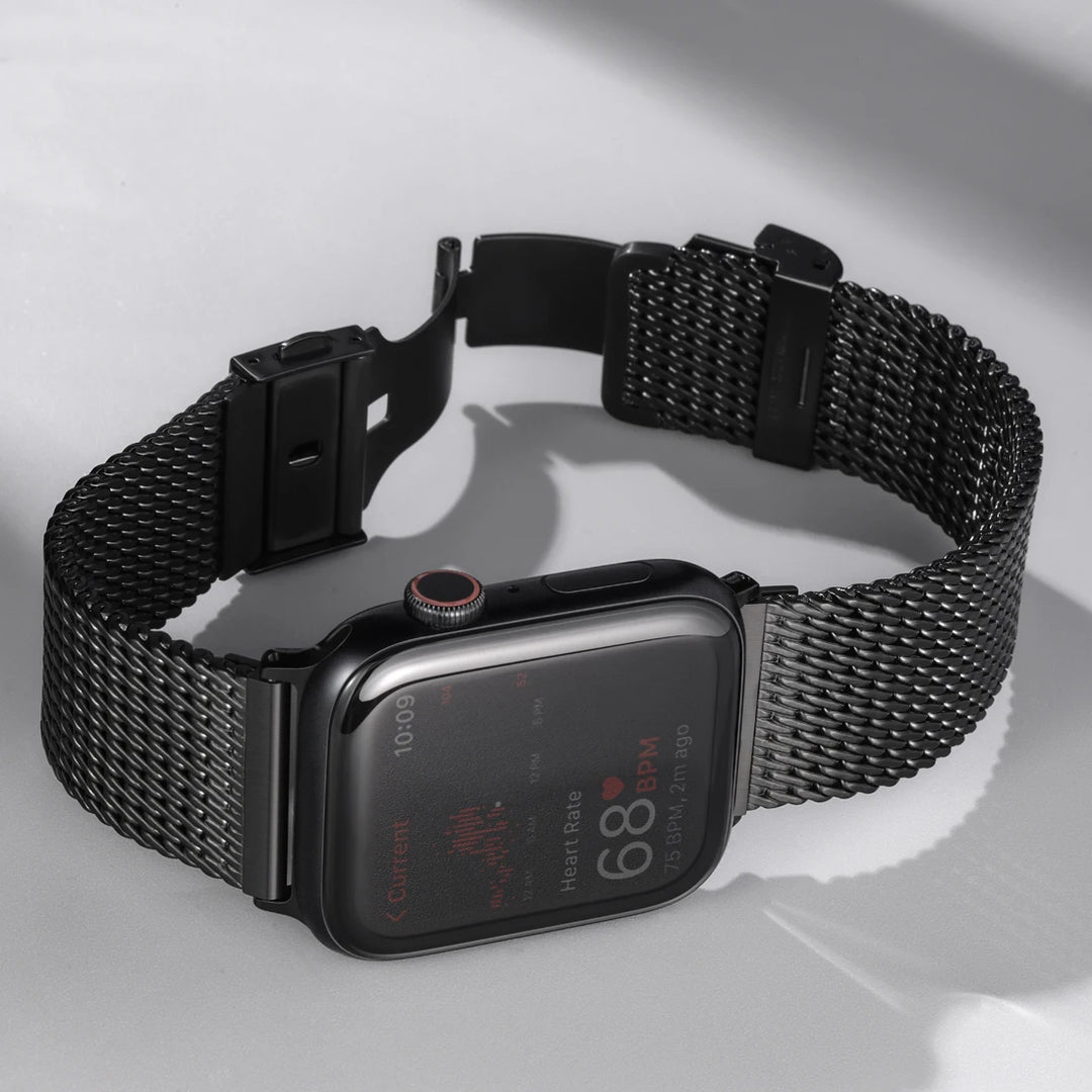 Luxury Milanese Mesh Apple Watch Ultra 2 Band, 316L Stainless Steel Watch Strap, For Apple Watch 49mm 45mm 44mm 41mm 40mm