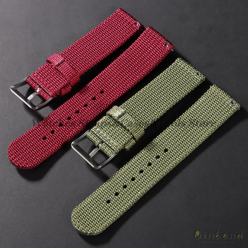 18mm 20mm 22mm 24mm Nylon Canvas Watchband Strap Woven Soft Belt for Omega Bracelet for Men Women Sport Quick Release Wrist Band