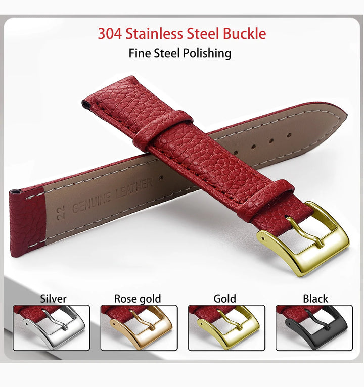 SAMCO Leather Watch Band 12–24mm (With Tool)