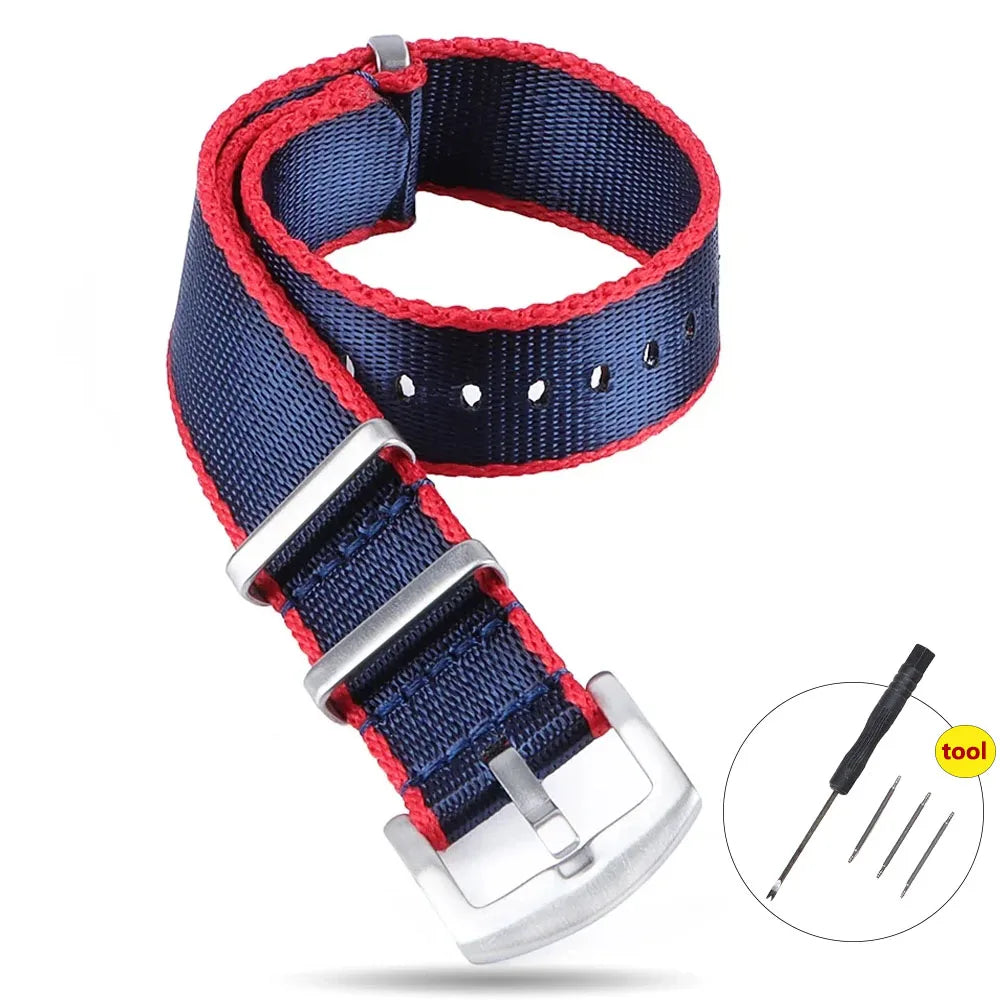 High Density Nylon Watch Band 20–22mm