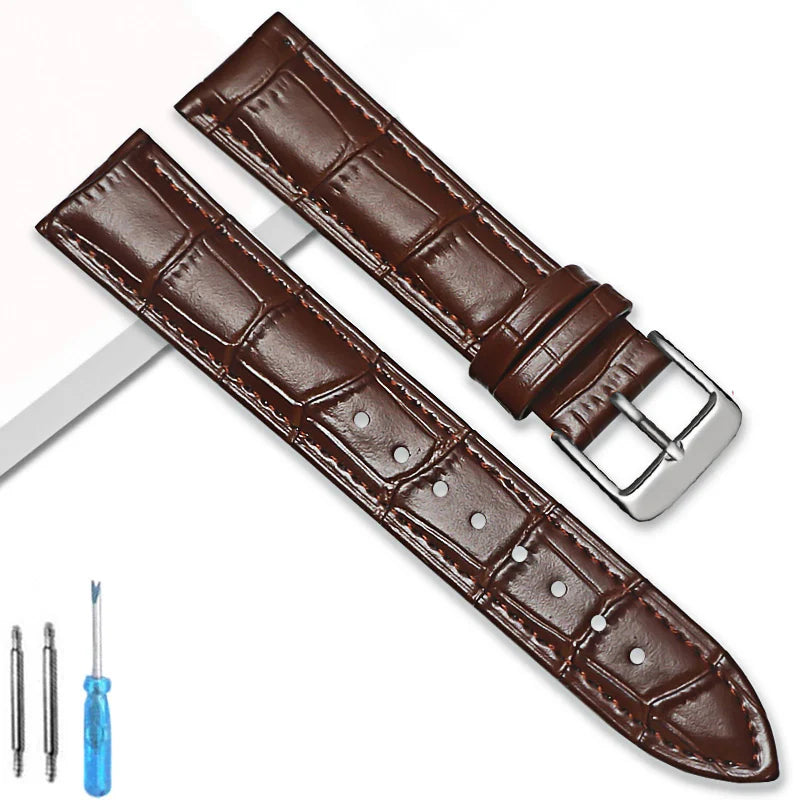 Universal Replacement Leather Watch Strap Leather Watchband for Men Women 12mm 14mm 16mm 18mm 20mm 22mm 24mm Watch Band
