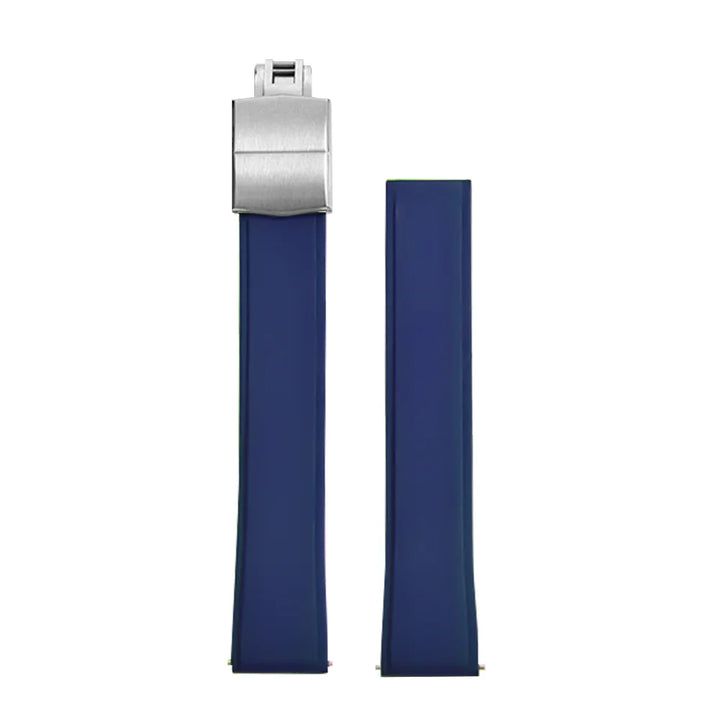 New Design Convex Shape CTS FKM Rubber Watch Strap 19mm 20mm 21mm 22mm CTS Watchbands Quick Release Butterfly Buckle Cut To Size