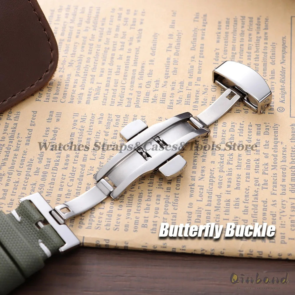 Sailcloth Nylon Watch Strap 18–22mm (Butterfly Buckle)